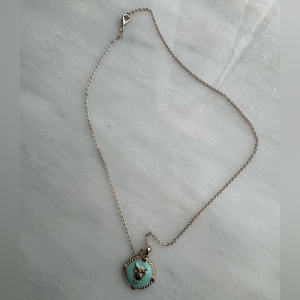 Gold Owl Pendant Necklace - Picture 2 of 3